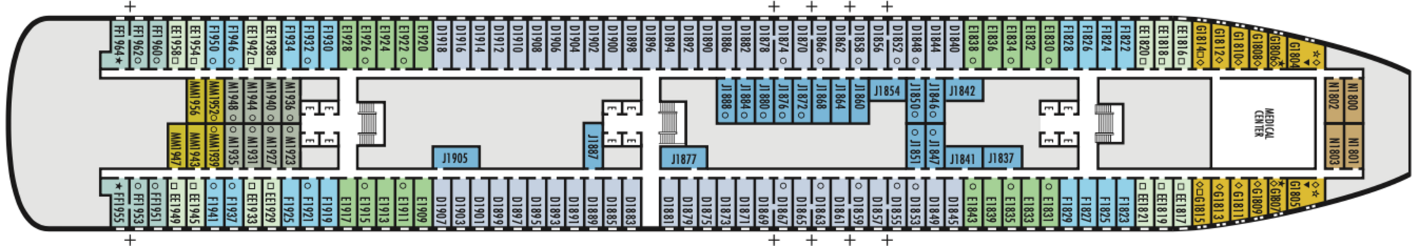 Deck 1 - Dolphin plan